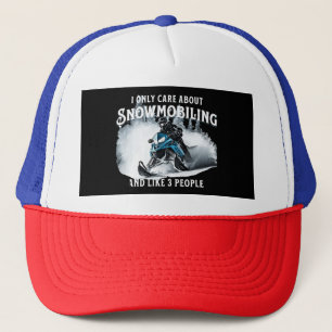 Lustiges Schneemobilfahren Schneemobil  Truckerkappe