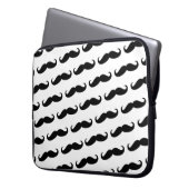 Lustiges Schnurrbartmuster Laptopschutzhülle (Vorderseite Links)