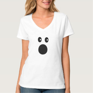 Lustiges schockiertes Gesicht Emoji Minimaler Cart T-Shirt