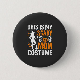 Lustiges schreckliches Mutter-Kostüm Halloween Hex Button