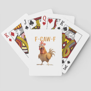 Lustiges schreiendes Huhn F Krächz F Humor Spielkarten