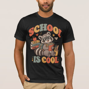 Lustiges Schulwaschbär-T-Shirt – Vintage-Schüler-S T-Shirt