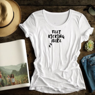 Lustiges Schwangerschaft-Fingerabdruck schwarzes T T-Shirt