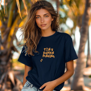 Lustiges Schwangerschafts-Fingerabdruck orange T-S T-Shirt
