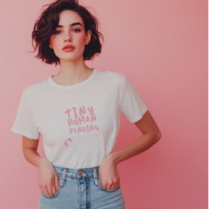 Lustiges Schwangerschafts-Fingerabdruck pinkes T-S Tri-Blend Shirt