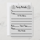 lustiges, schwarz-wütendes Halloween-Party Einladung (Rückseite)