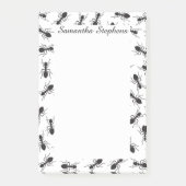 Lustiges schwarzes Ameisen-Muster Post-it Klebezettel (Vorderseite)