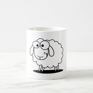 Lustiges „Schwarzes ein weißes Lamm" Kaffeetasse