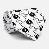 Lustiges „Schwarzes ein weißes Lamm" Krawatte (Gerollt)