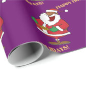 Lustiges schwarzes Heiliges Nicholas 2 Geschenkpapier (Rolleneckpunkt)