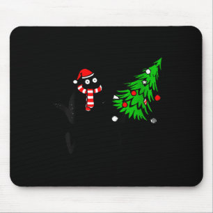 Lustiges schwarzes Katzen-Geschenk für Frauen, das Mousepad