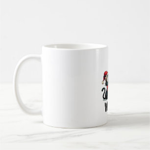 Lustiges schwarzes Katzen-Geschenk schiebt Weihnac Kaffeetasse
