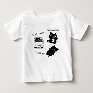 Lustiges schwarzes Katzen-Trio Tägliche Stimmung A Baby T-shirt