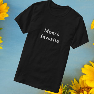 Lustiges schwarzes T-Shirt "Liebling der Mom"