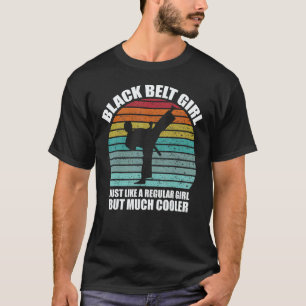 Lustiges Schwarzgurt-Mädchen Schwarzgurt Karate Sc T-Shirt