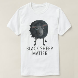 Lustiges Schwarzschaf-Zitat-Design T-Shirt