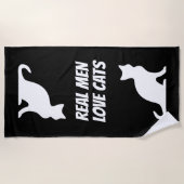 Lustiges Schwarzweiss der wirklichen Strandtuch (Vorderseite)