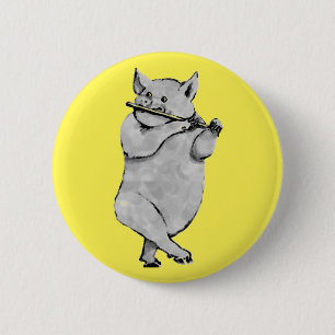 Lustiges Schwein Button