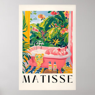 Lustiges Schwein in der Badewanne Kunstprint im St Poster