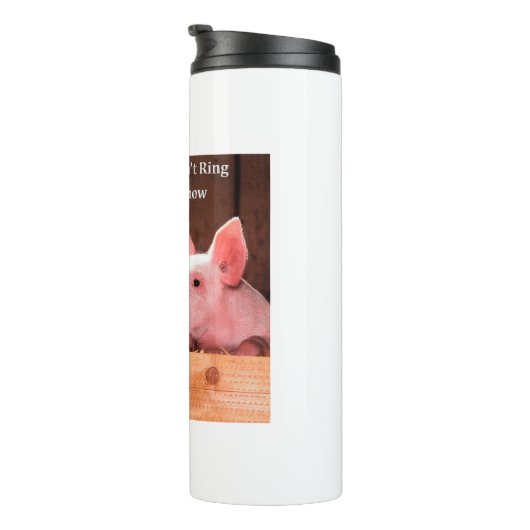 Lustiges Schwein Memes mit lustigen Thermosbecher (Nach rechts gedreht)