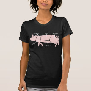 Lustiges Schwein-Metzger-Nomogramm T-Shirt