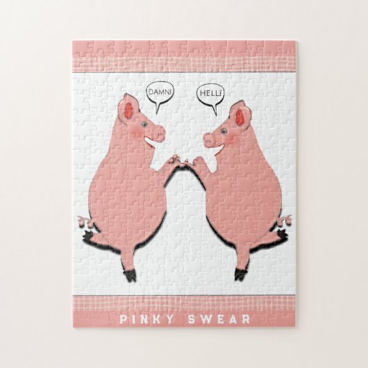 Lustiges Schwein Puzzle (Vertikal)