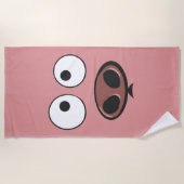 Lustiges Schwein Strandtuch (Vorderseite)