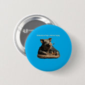 Lustiges Schwein Tier Vatertag Männer Frauen Button (Vorne & Hinten)