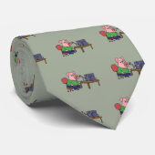 Lustiges Schwein unter Verwendung des Amateurfunks Krawatte (Gerollt)