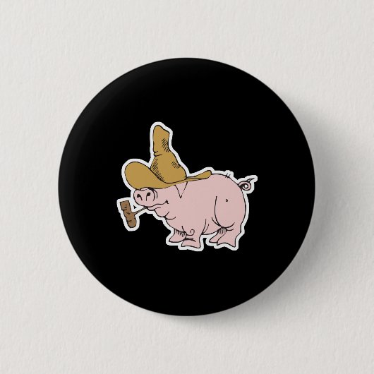 lustiges Schweine Button (Vorderseite)