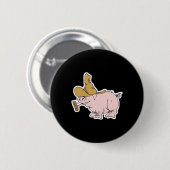 lustiges Schweine Button (Vorne & Hinten)