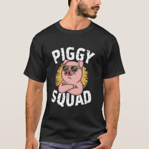 Lustiges Schweinebauernhof-Tier-Schweine-Trupp T-Shirt