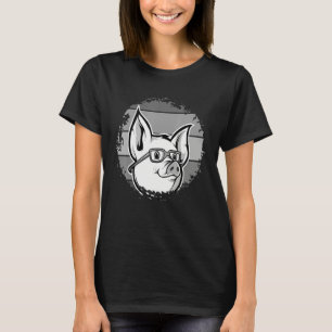 Lustiges Schweinegesicht, Mädchen Jungen Bauernhof T-Shirt