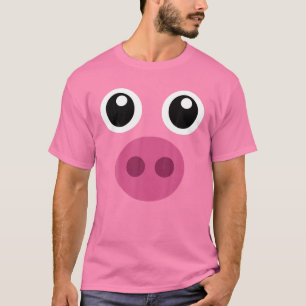Lustiges Schweinegesicht Schwein Halloween-Kostüm- T-Shirt