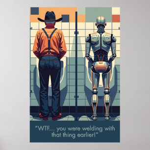 Lustiges Schweißplakat mit Thema Poster