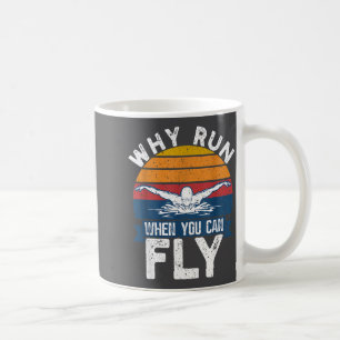Lustiges Schwimmen Schmetterling Schwimmen - Warum Kaffeetasse