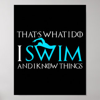 Lustiges Schwimmen Sport Zitat Schwimmer Geschenk Poster