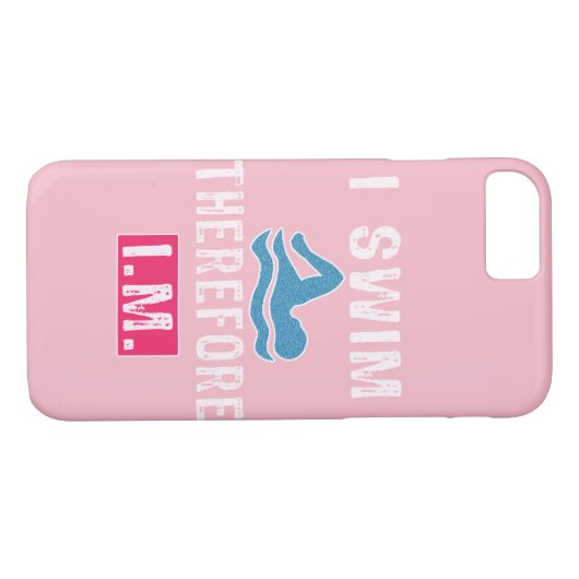 Lustiges Schwimmer-Geschenk schwimme ich deshalb Case-Mate iPhone Hülle (Rückseite (Horizontal))