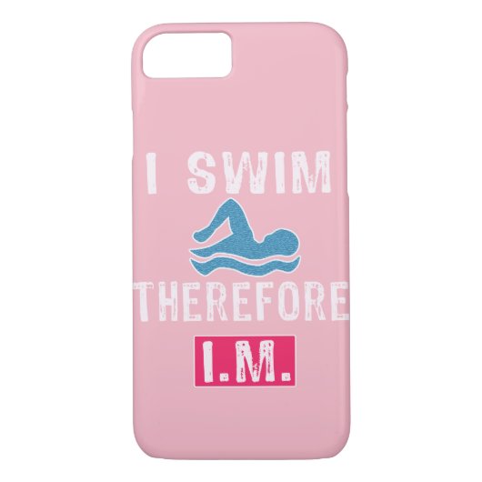 Lustiges Schwimmer-Geschenk schwimme ich deshalb Case-Mate iPhone Hülle (Rückseite)