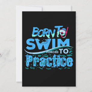 Lustiges Schwimmgeschenk Schwimm Design Feiertagskarte