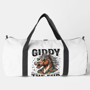 Lustiges Schwindel erregendes Fup-Pferd Vintage-St Duffle Bag