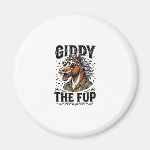 Lustiges Schwindel erregendes Fup-Pferd Vintage-St Magnet