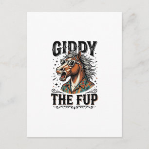 Lustiges Schwindel erregendes Fup-Pferd Vintage-St Postkarte