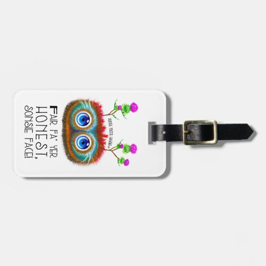 Lustiges Scottish Haggis Robert Burns Zitat Gepäckanhänger (Vorderseite horizontal)