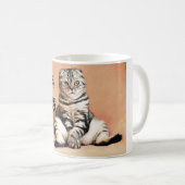 Lustiges Scottishfalte Katzensitzen Kaffeetasse (VorderseiteRechts)
