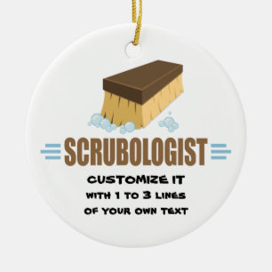 Lustiges Scrubologist Keramikornament