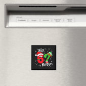 Lustiges Sechs Sieben 67 Meme 6 7 Elf Santa Weihna Magnet (In Situ (Geschirrspüler))