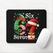 Lustiges Sechs Sieben 67 Meme 6 7 Elf Santa Weihna Mousepad (Mit Mouse)