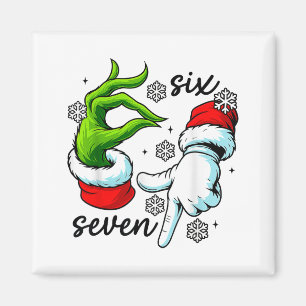 Lustiges Sechs Sieben 67 Meme 6 7 Weihnachtselfen Magnet
