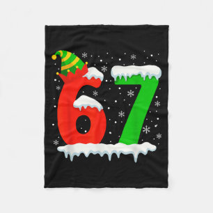 Lustiges Sechs Sieben 67 Meme Sagen 6 7 Elf Weihna Fleecedecke
